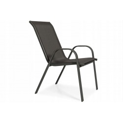 PUERTO zestaw ogrodowy stół + 6 krzeseł czarny - Zdjęcie 7