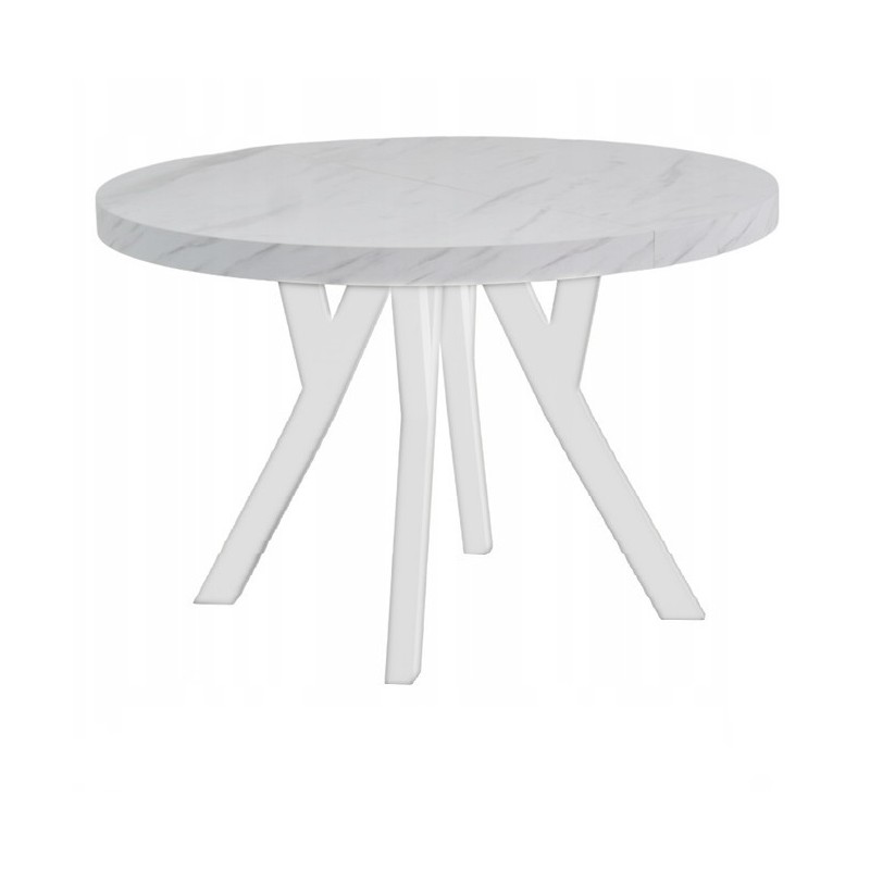 Stół nierozkładany okrągły 90 Craft Biały+ Nogi białe