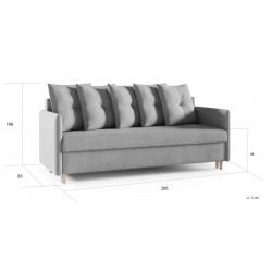 Elegancka sofa LIDKA do salonu z cienkimi boczkami - Zdjęcie 3