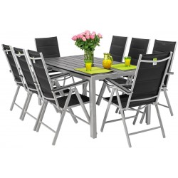 MODERN MAX Komplet ogrodowy aluminiowy stół + krzesła 8 osób