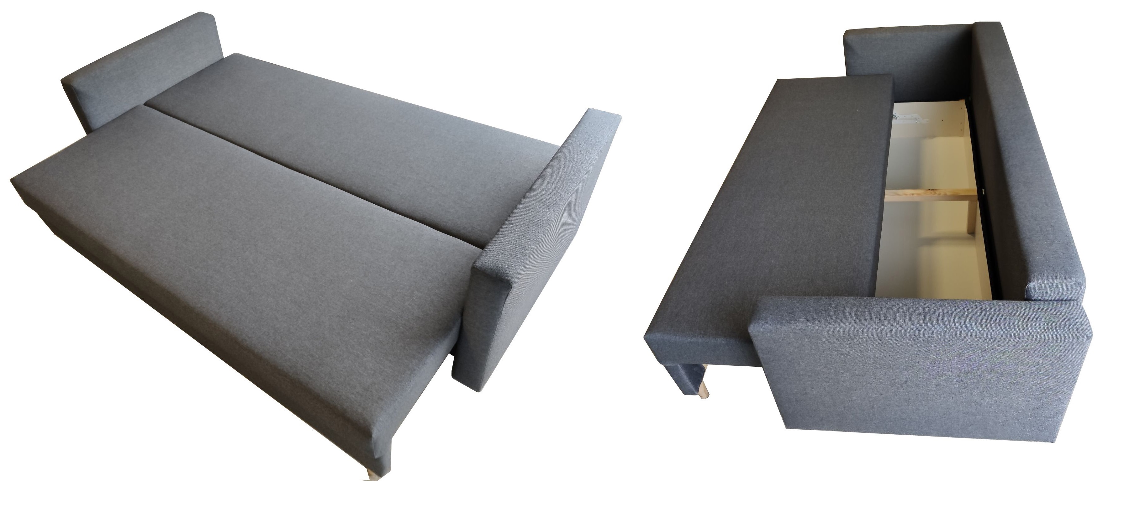 zestaw wypoczynkowy ALKO 2+1 kanapa dwuosobowa z funkcją spania pojemnikiem na pościel fotel - zdjęcie produktu