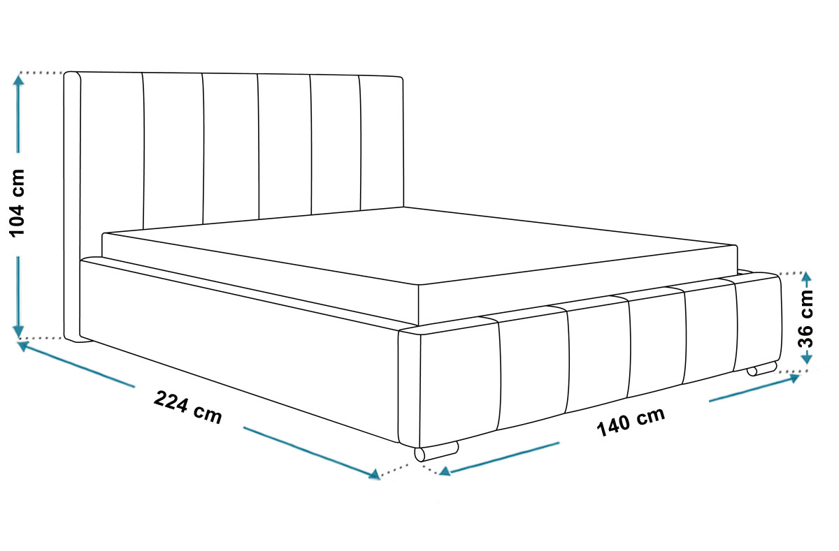 Łóżko do sypialni 120X200 R1 - zdjęcie produktu