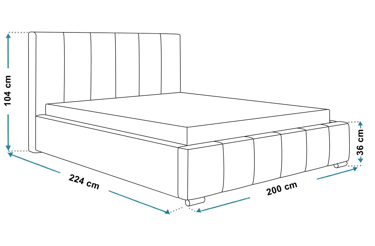 Łóżko do sypialni 180X200 R1 - zdjęcie produktu