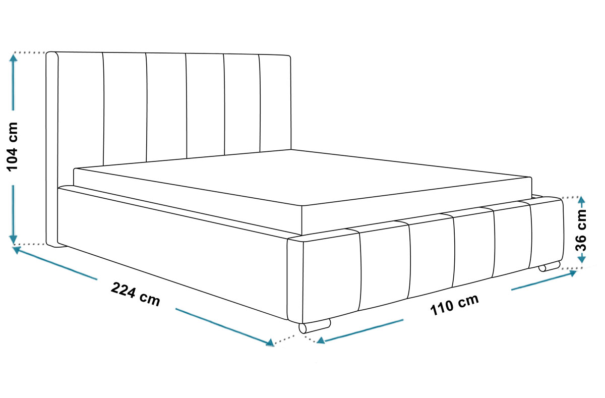 Łóżko do sypialni 90x200 R1 - zdjęcie produktu