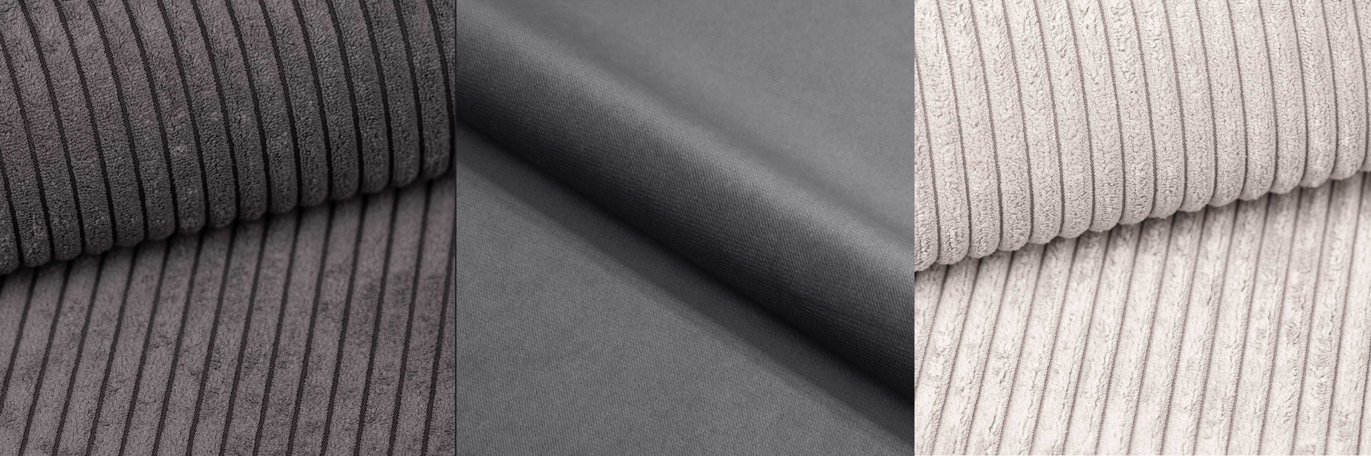 ADI Kanapa bez boczków na okrągłych nóżkach, obita sztruksową tkaniną - zdjęcie produktu