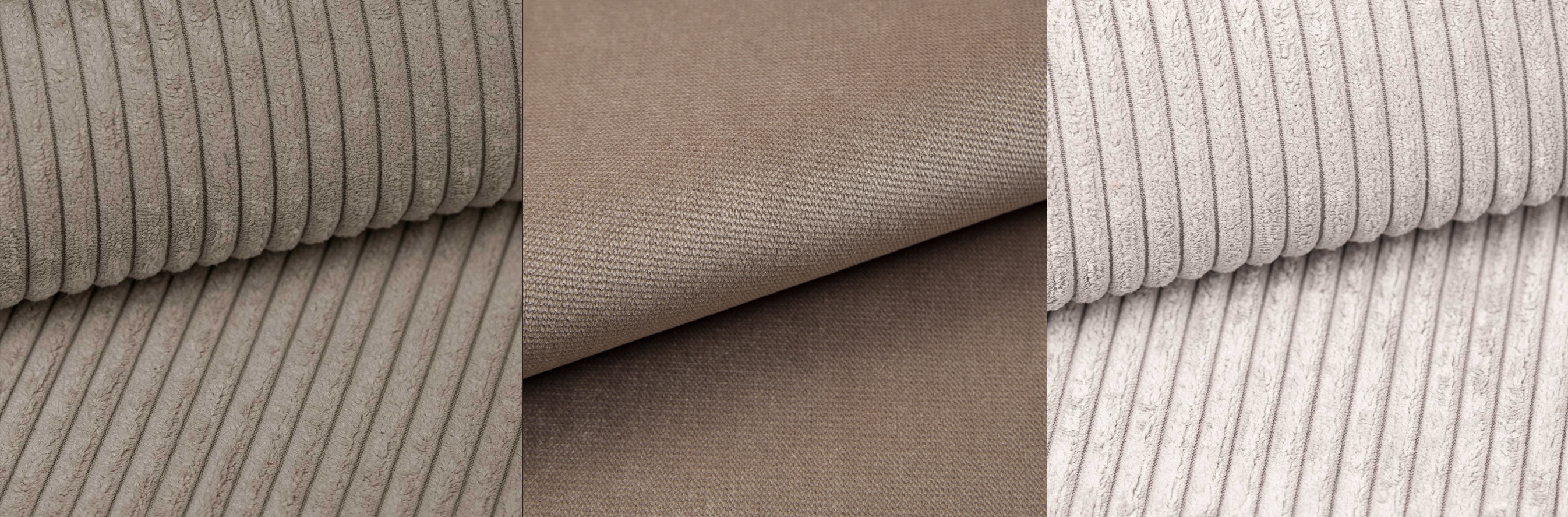 ADI Kanapa bez boczków na okrągłych nóżkach, obita sztruksową tkaniną - zdjęcie produktu