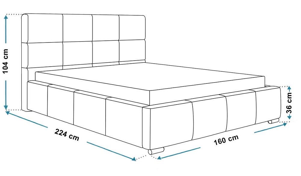 Łóżko Sypialniane 140x200 R7 - zdjęcie produktu