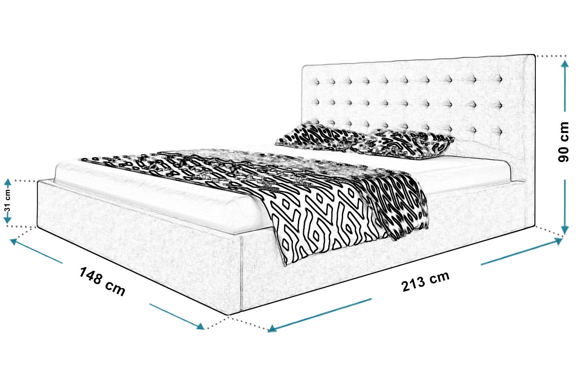 Łóżko 140x200 SIM 2 - zdjęcie produktu
