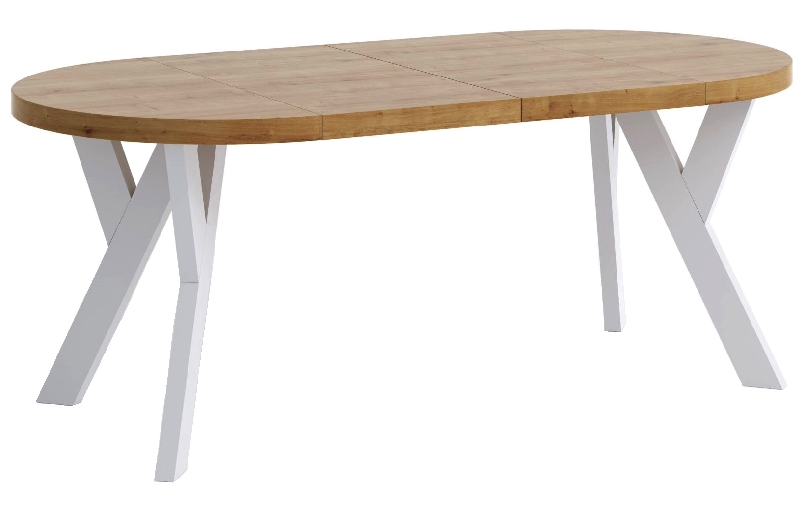 Okrągły stół rozkładany 100/200 cm do jadalni LOFT do kuchni i salonu - zdjęcie produktu