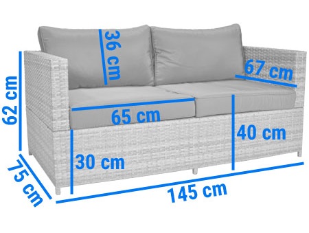 Zestaw ogrodowy z technorattanu MALWA SET - zdjęcie produktu