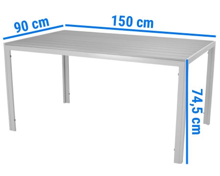 MODERN Zestaw ogrodowy aluminiowy stół + krzesła 6 osób - zdjęcie produktu
