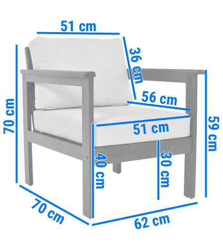 Fotel drewniany ogrodowy ELLA - zdjęcie produktu