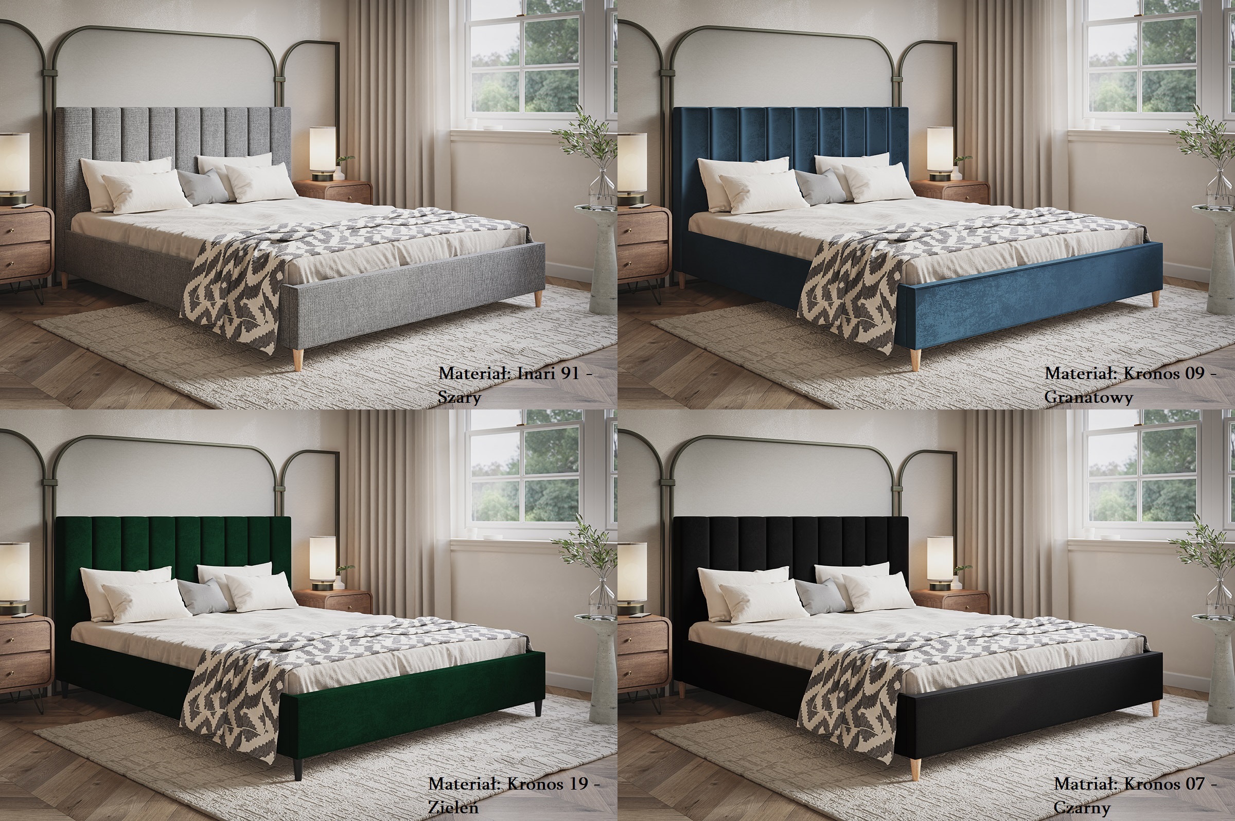 Łóżko tapicerowane 180x200 X2 - zdjęcie produktu