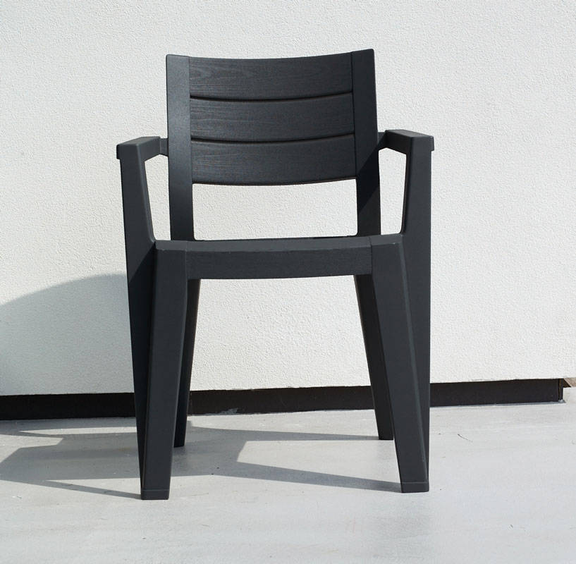 Krzesło fotel ogrodowy grafitowy - zdjęcie produktu