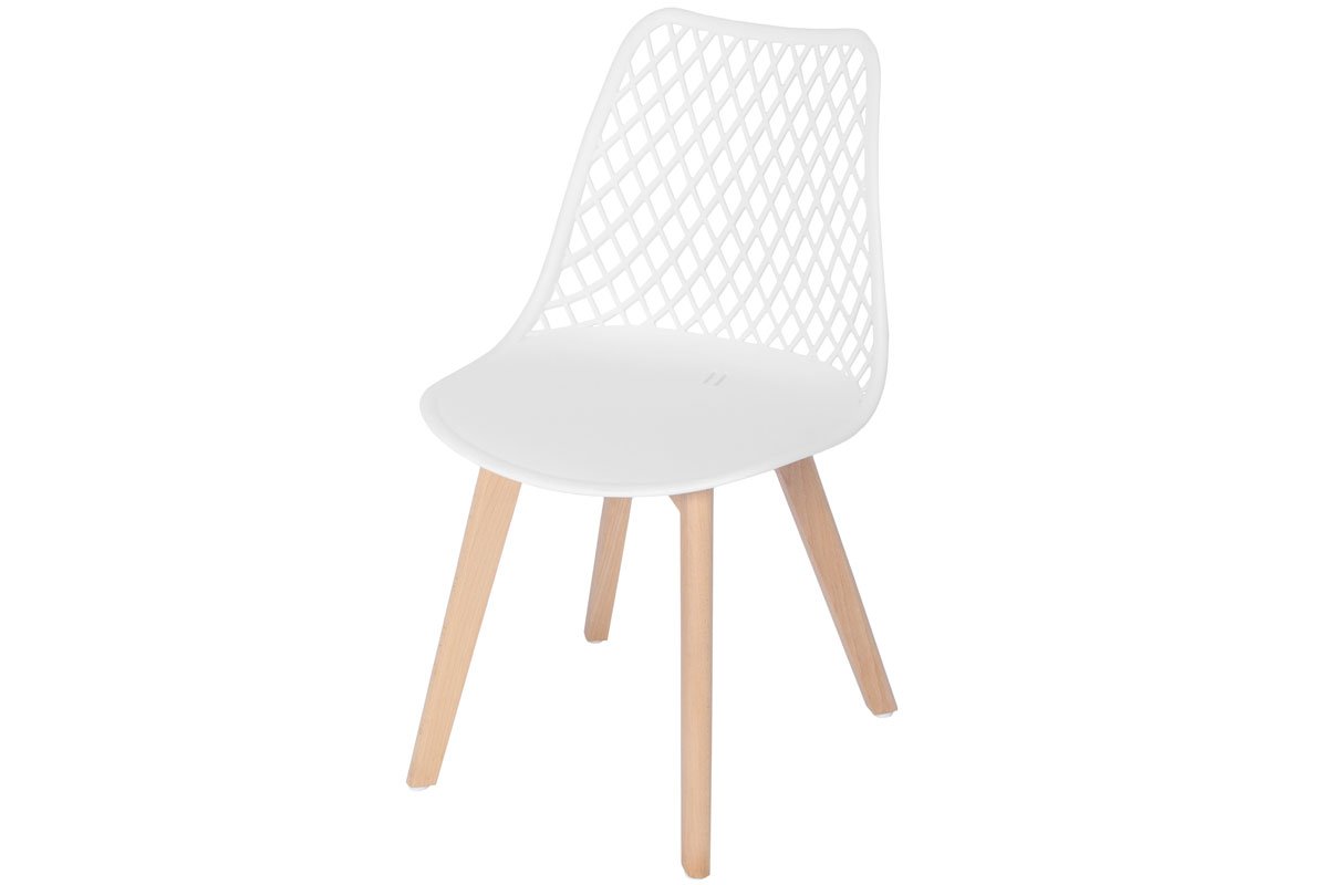 Krzesło białe ażurowe - zdjęcie produktu