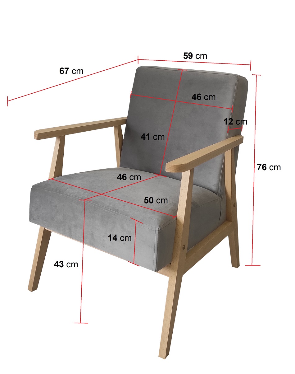 Fotel retro wygodny fotel do salonu - zdjęcie produktu
