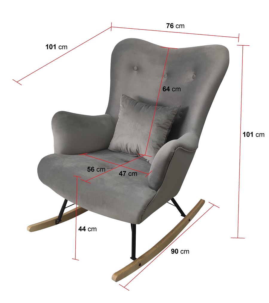 Fotel bujany + podnóżek PIK - zdjęcie produktu