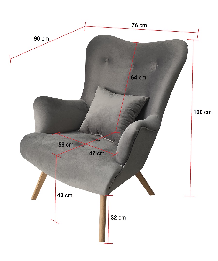Fotel Uszak z podnóżkiem - zdjęcie produktu