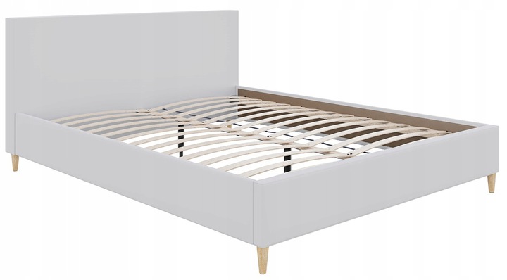 Łóżko tapicerowane 160x200 X6 na wysokich nóżkach do sypialni - zdjęcie produktu
